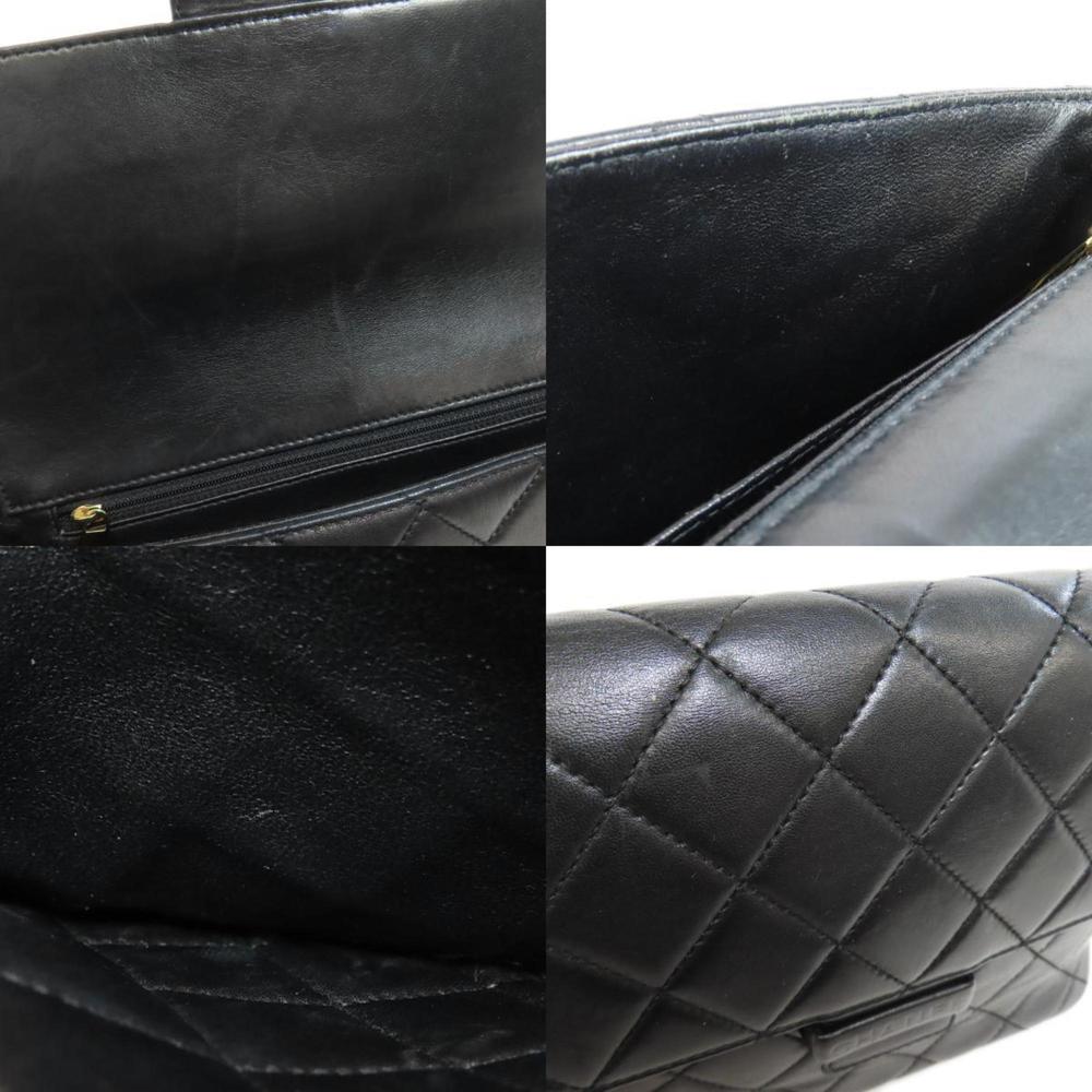 CHANEL Black Lambskin Leather Shoulder Bag - Picture 6 of 9